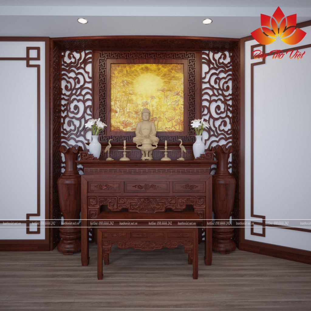 Những mẫu phòng thờ biệt thự phổ biến hiện nay